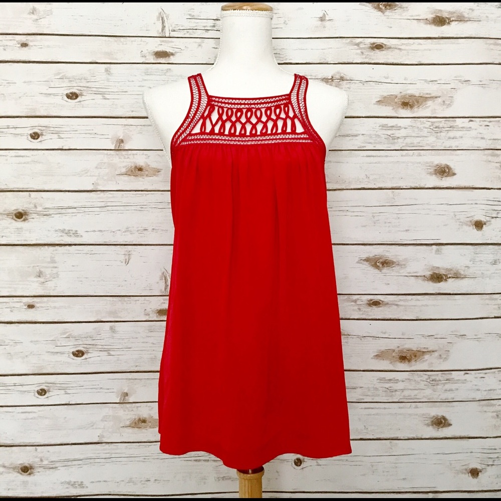 Madison Marcus Red Silk Tank Size Large